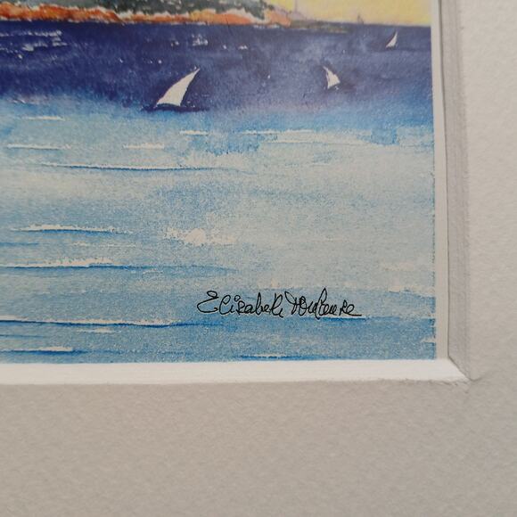 Mont Boron Nice France Coastal Matte Mounted Art Print Elisabeth Toulouse 10x12 - Picture 4 of 10